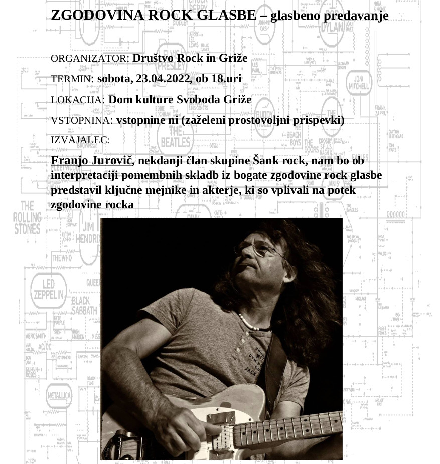 Zgodovina rock glasbe predavanje